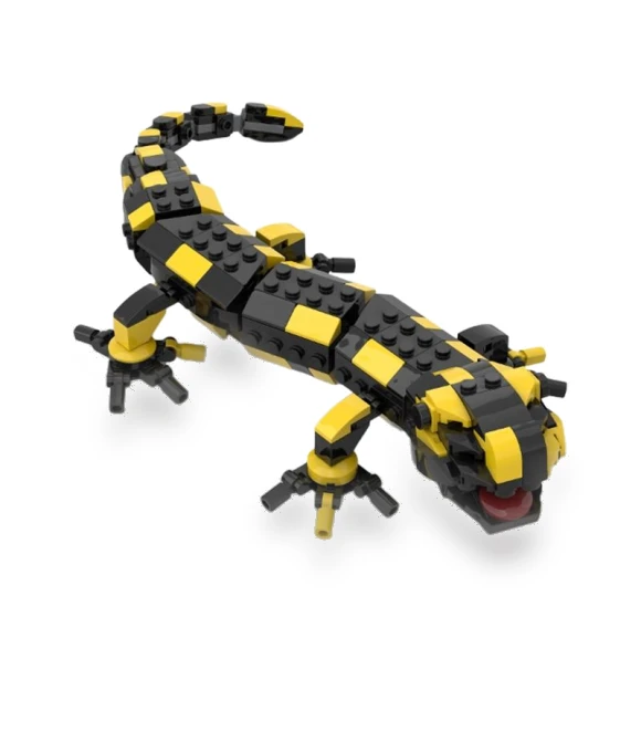 Mechanical Crocodile Geckoed-10 Animals Robot Fire Salamander Model Building Blocks Monster Brick Toys — Construction Kits, Specials