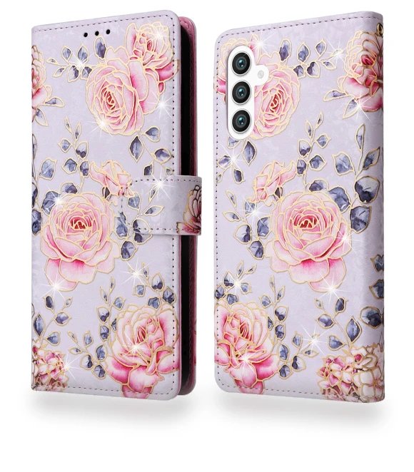 RFID Blocking Lacquered Floral Leather Phone Cover — Phone Accessories, Smartwatch 2025