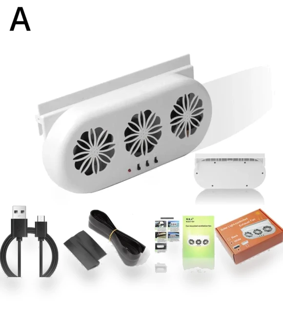 Solar Powered Car Fan — Cooling Fans, World Auto Parts