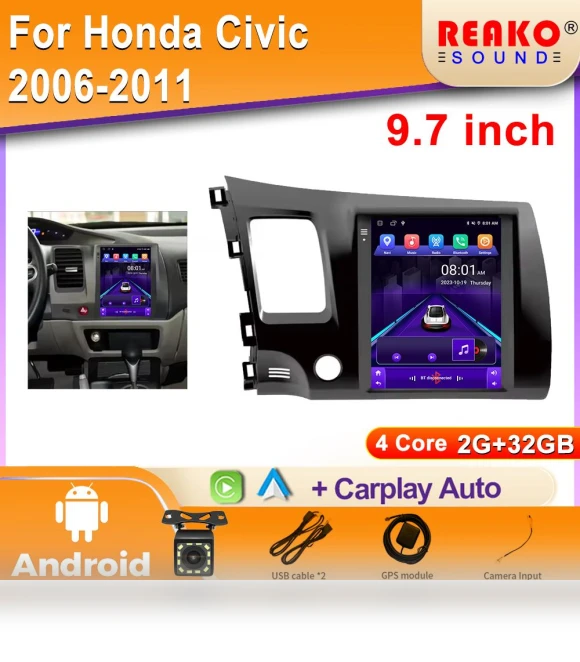 9.7-inch Android Carplay Multimedia Player — Stereo Receivers, Reakosound
