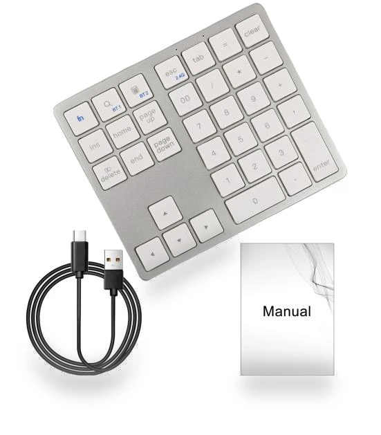 Bluetooth-Compatible Wireless Numeric Keypad — Number Pads, SEOBIOG