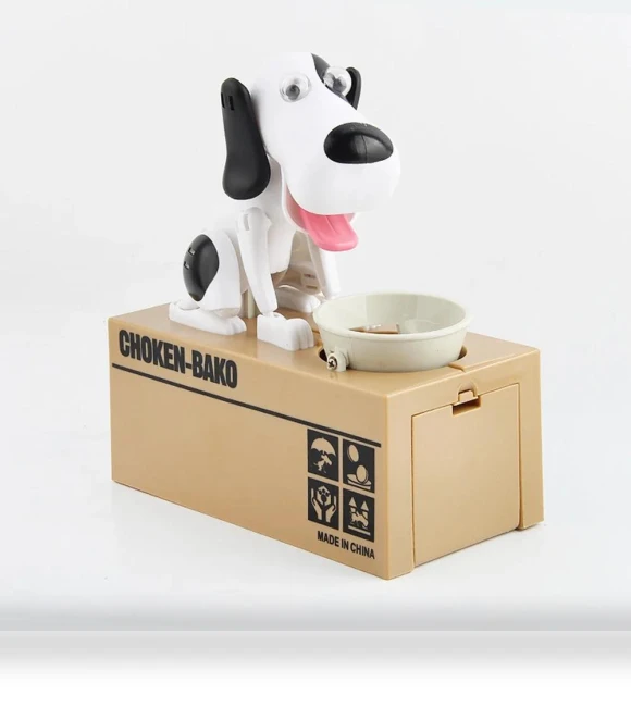 Cute Dog Electronic Robot Piggy Bank — Savings & Piggy Banks, Simple and warm