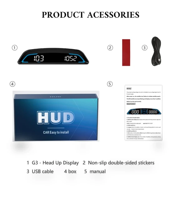 GPS HUD Car Speedometer — Navigation & GPS Accessories, WYOBD