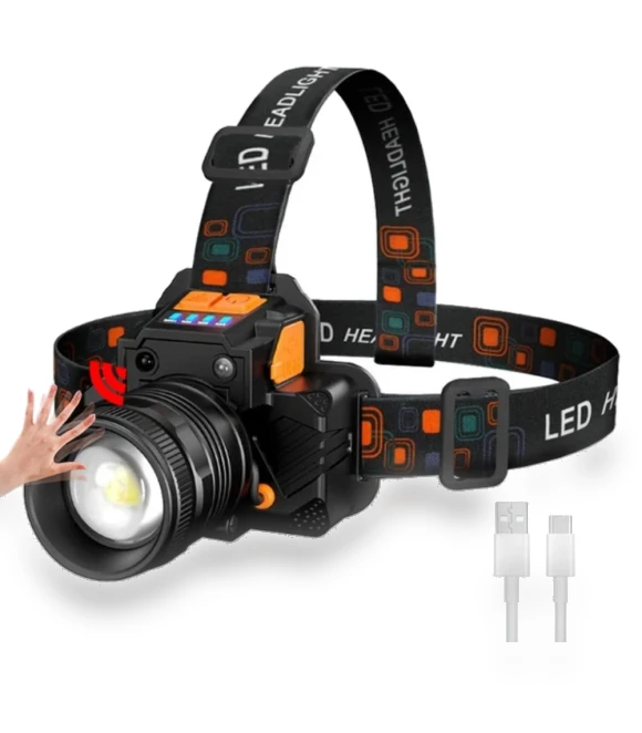 Rechargeable Touch Sensor Headlamp — Portable Flashlights, LIUXING Fire Portable Lighting