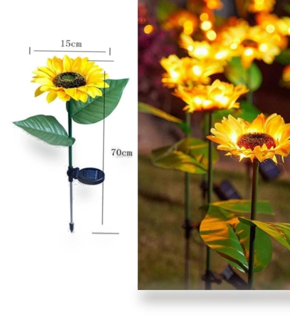 Solar Sunflower Street Lamp — Garden Illumination, LIUXING Fire Solar Lamp
