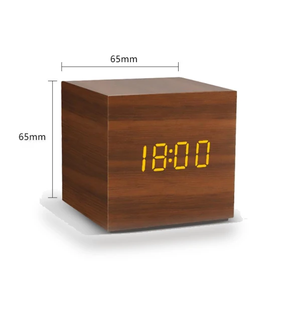 Triangular Wooden LED Smart Alarm Clock — Clocks