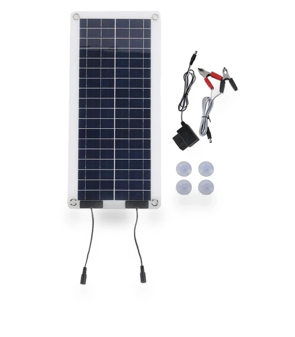 100W Polycrystalline Solar Panel with Controller — Renewable Energy Solutions, Stone Home