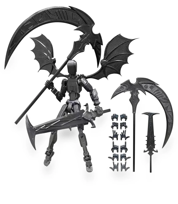 3D Printed Mobile Robot Titan Doll Set — Collectible Statues, Salted Chicken