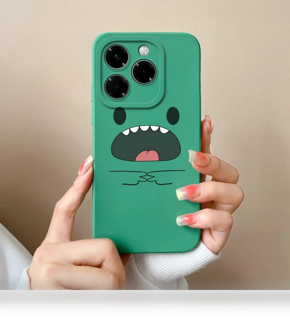 Cartoon Dinosaur Liquid Silicone Phone Case — Phone Charms, New Style Case
