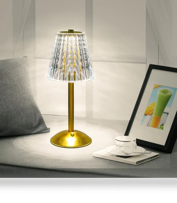 Crystal Diamond Table Lamp — Desk & Table Lighting, Elegant Living House
