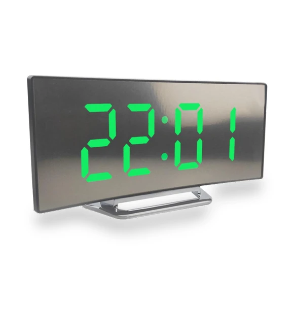 Curved LED Electronic Clock with Sleep Temperature — Clocks, Purely Home Goods