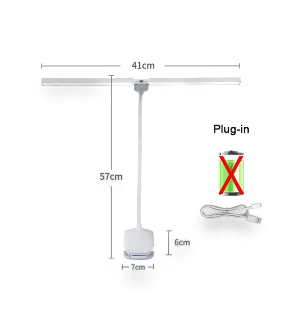 Dual Head LED Desk Lamp with Clamp and Touch Control — Study & Desk Lighting, Elegant Living House