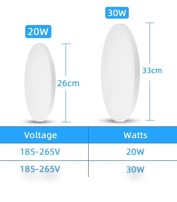 Induction LED Ceiling Light with Motion Sensor — Overhead Lighting, Rainbow Rain