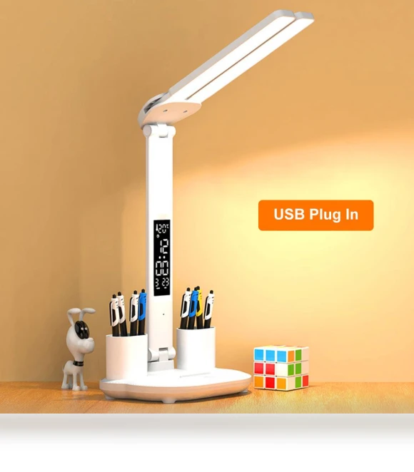 LED Desk Lamp with Dual Heads — Study & Desk Lighting, Purely Home Goods
