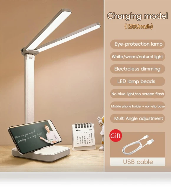 LED Desk Lamp with Touch Sensor — Study & Desk Lighting, LivingHousehold