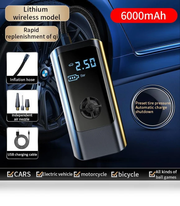 Mini Wireless Smart Car Pump Tire Inflation Pump — Inflation Devices, LEIBOO