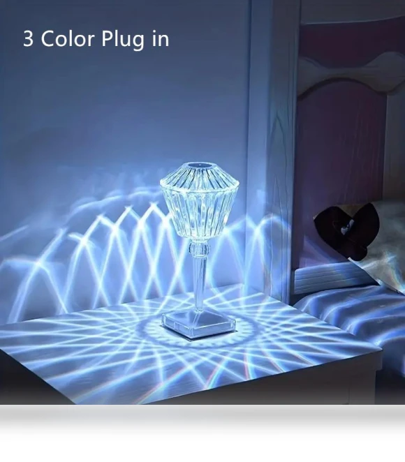 Rose Diamond Table Lamp — Standing Lights, Elegant Living House