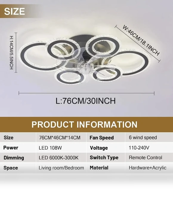 Smart Ceiling Fan with LED Light — Ceiling Fan Lighting Solutions, Good Household Items