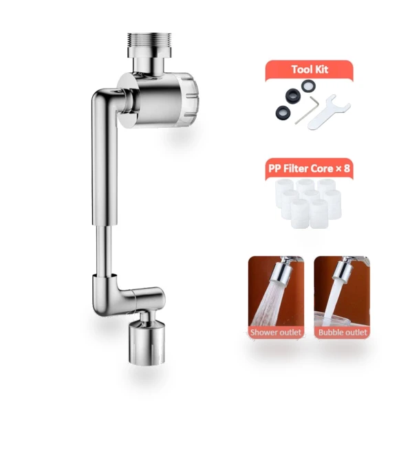 Universal Rotating Robotic Arm Faucet Extender — Aerators, GYROBALL