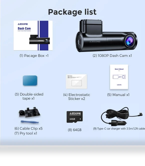 Wi-Fi Dash Cam with Parking Mode — Dashboard Cameras, AZDOME