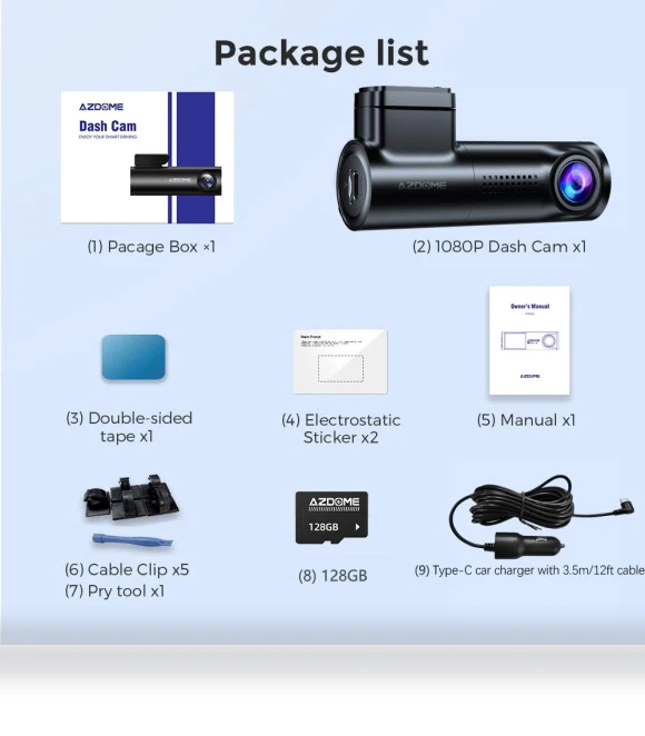 Wi-Fi Dash Cam with Parking Mode — Dashboard Cameras, AZDOME