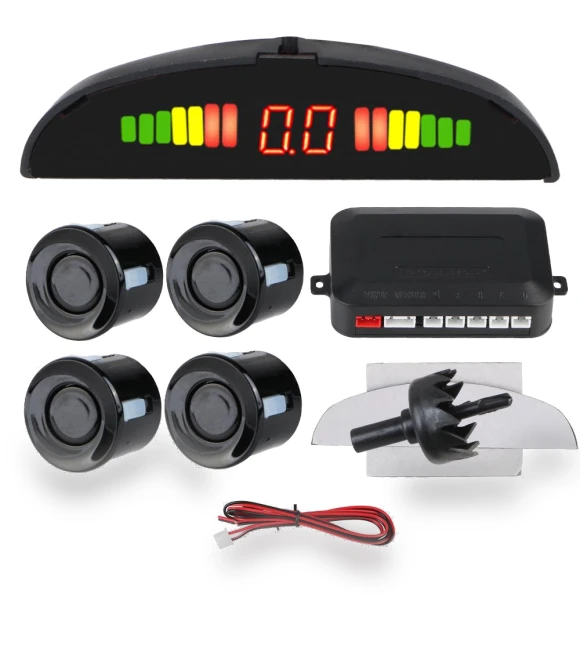 4 Sensors Buzzer Distance Monitor Reverse Backup Radar LCD Display Car Parking Sensor Kit — Rearview Safety Systems, Build My Home