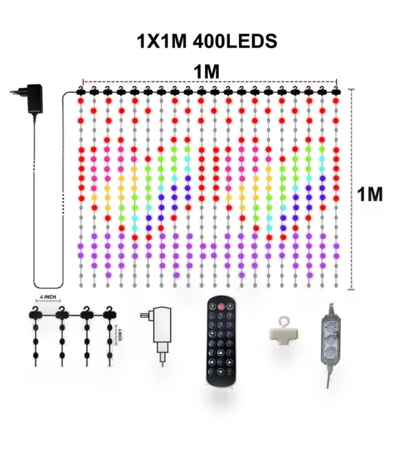 400 LED Smart Dynamic Curtain Lights — String Lights, Super Dream Home