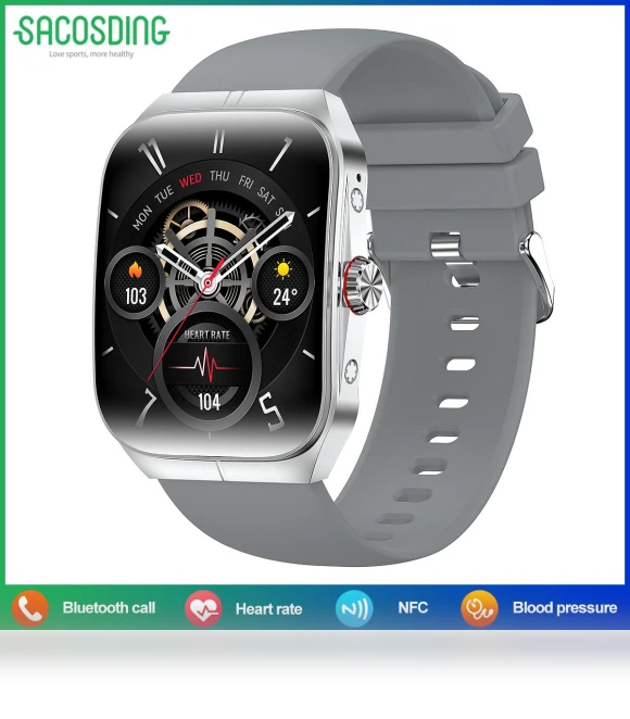 Curved Amoled Display Smart Watch — Smartwatches, SACOSDING