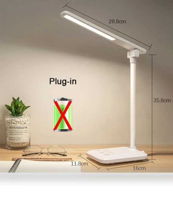 LED Desk Lamp with Touch Night Light — Study & Desk Lighting, Build My Home