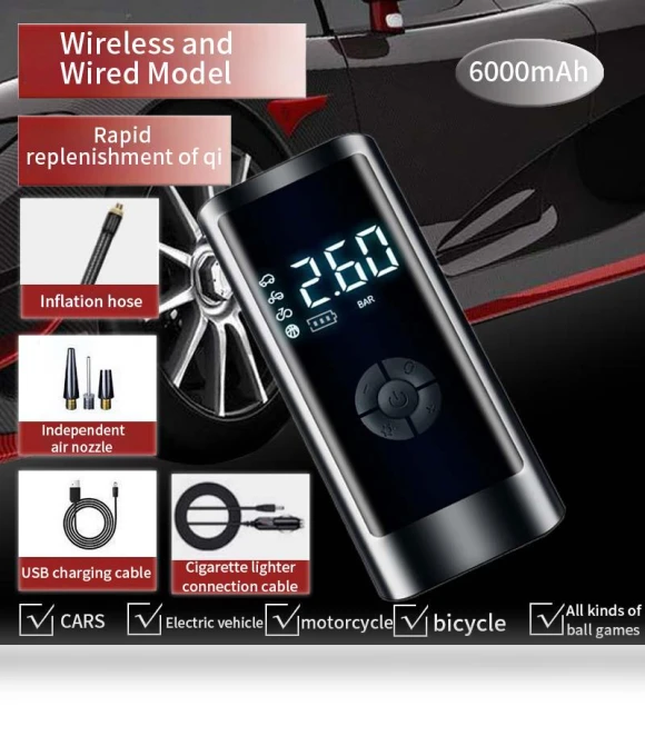Portable Wireless Car Tire Inflator — Tire Inflation Solutions, LEIBOO