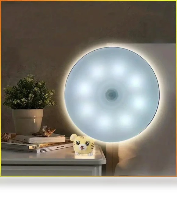 Round 8-LED Motion Sensor Night Light — Night Lights, Build My Home