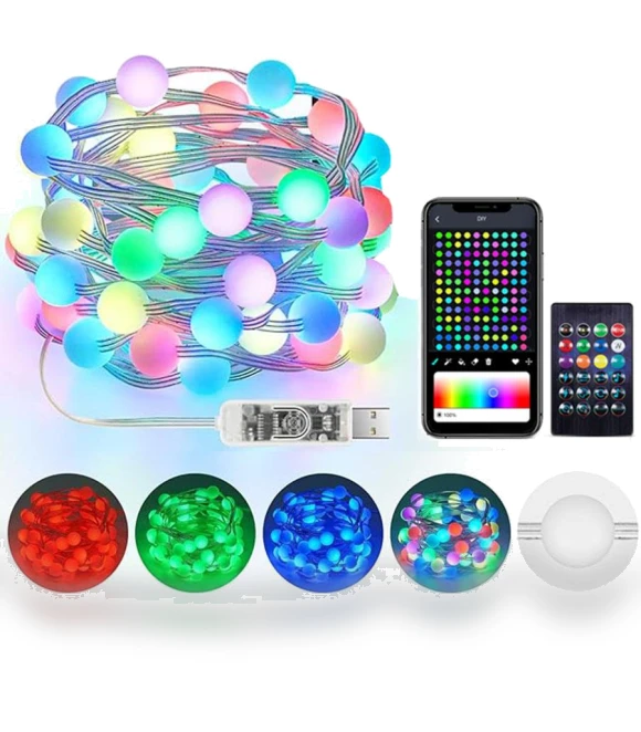 Smart RGB Globe String Lights — Outdoor String Lights, Super Dream Home