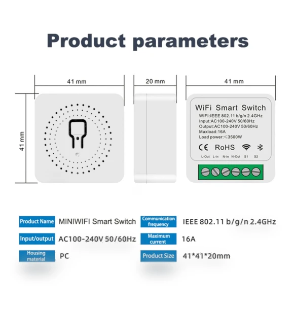 Smart WiFi Light Switch Module — Smart Home Modules, Build My Home