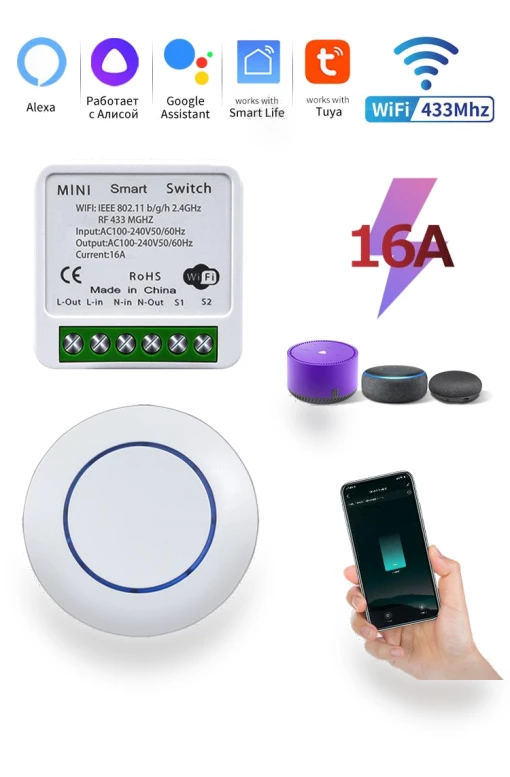 Smart Wifi Switch RF 433MHz — Smart Home Modules, COOKING-MALL