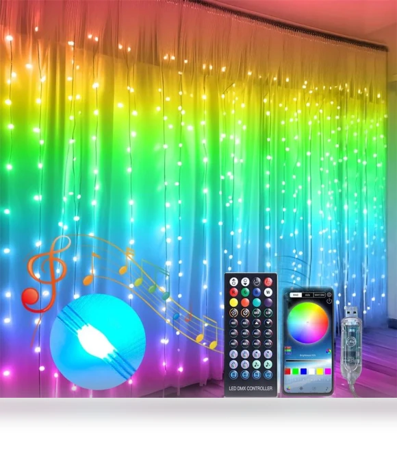 Smart Window Curtain Lights — String Lights, Super Dream Home