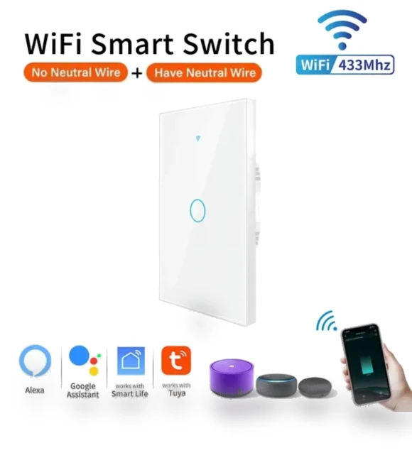 WiFi Smart Light Switch Panel — Dimmer Switches, Super Dream Home