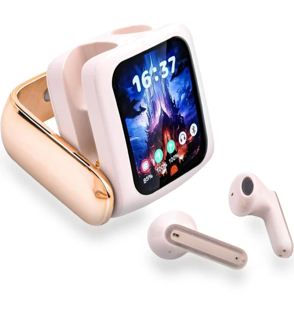 Wireless Earbuds with LCD Display — In-Ear Headphones, Junmaocun