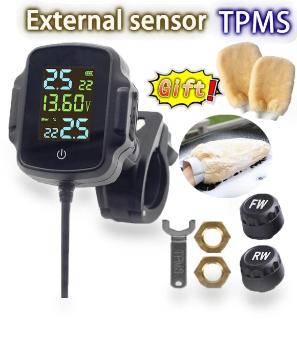 Wireless LCD TPMS for Motorcycle — TPMS Sensor Replacements, RuJia Home Decor