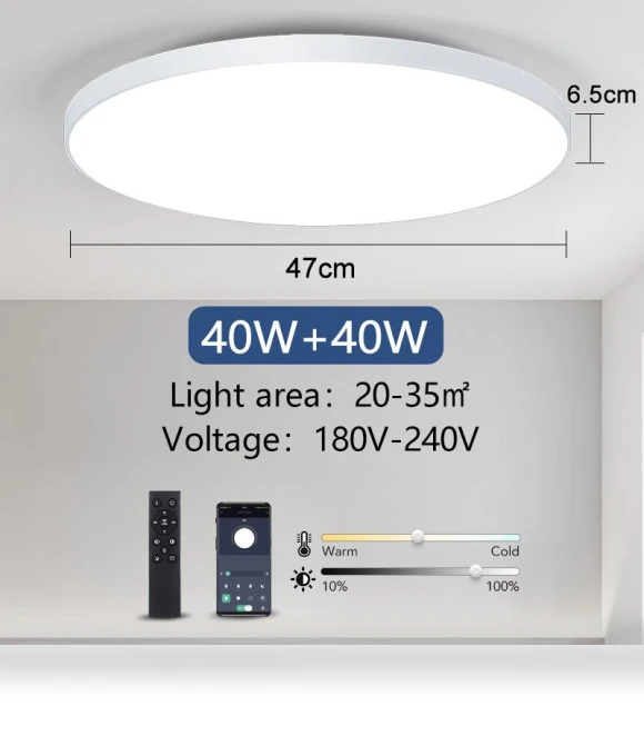 Big Size Smart Ceiling Lamp — Overhead Lighting, Rainbow Rain