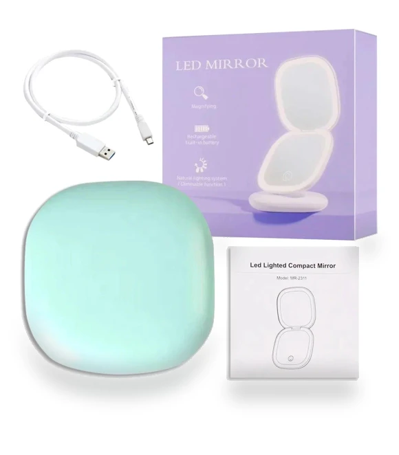 Compact LED Makeup Mirror — Compact & Travel, AE Selection