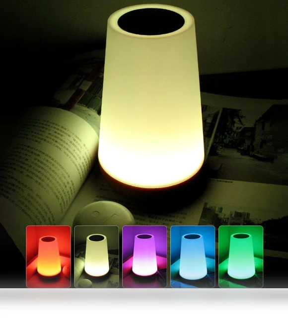 Creative Wooden Touch Remote Control with Colorful Atmosphere — Desk & Table Lighting, Good Household Items