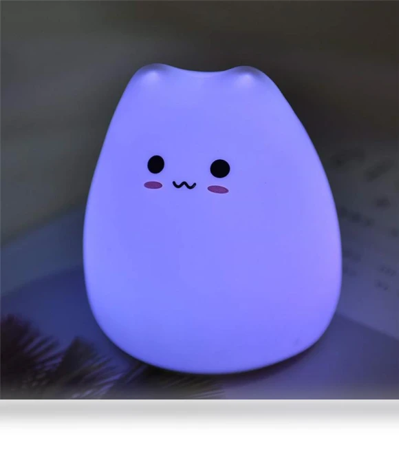 LED Night Light with Soft Silicone Touch Sensor — Night Lights, Rainbow Rain