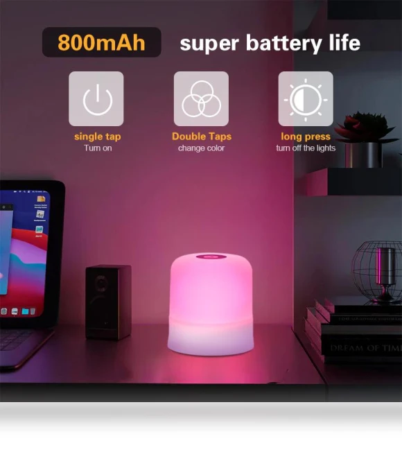 LED Night Light with Touch Control — Night Lights, Build My Home