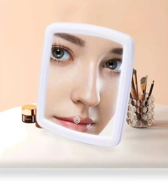 LED Vanity Mirror with Touch Screen — Handheld, AE Selection