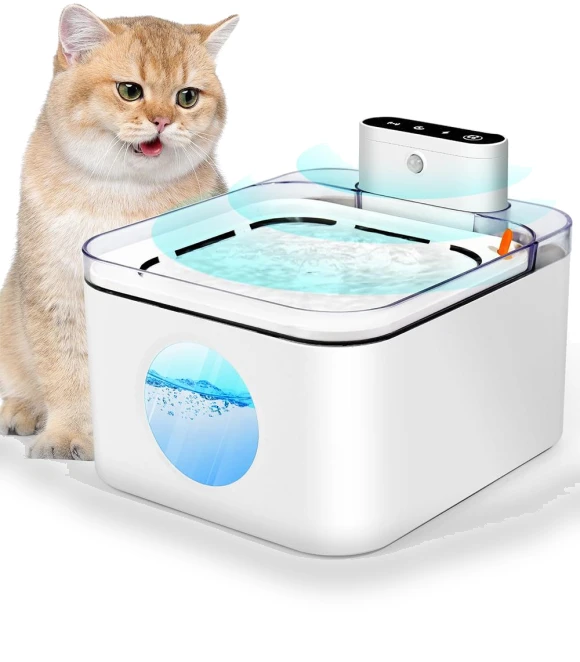 Rechargable Wireless Sensor Cat Drinking Water Fountain — Fountains, Good Household Items