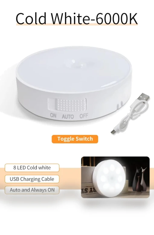 Rechargeable Motion Sensor Light — Night Lights, Build My Home