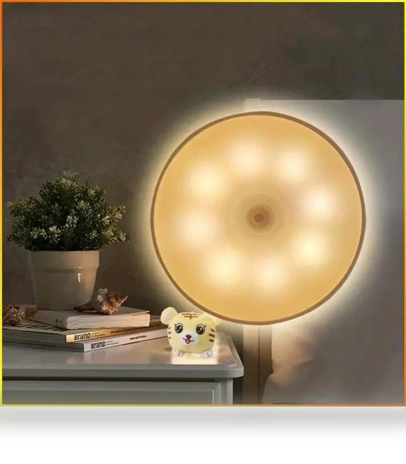 Round 8-LED Motion Sensor Night Light — Night Lights, Rainbow Rain
