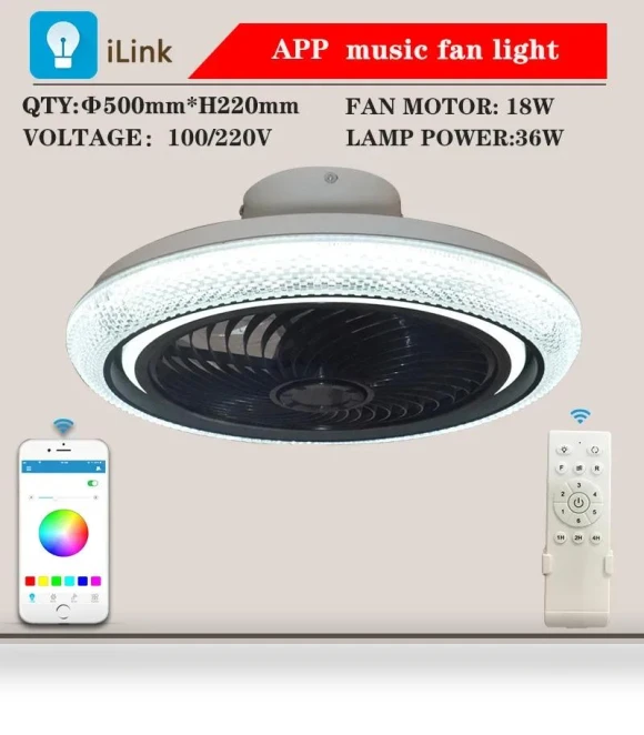 Smart Ceiling Fan with LED Lighting — Ceiling Fans, Rainbow Rain
