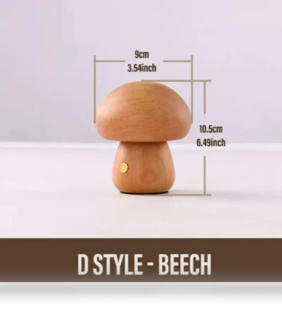 Wooden Mushroom LED Light — Night Lights, Good Household Items
