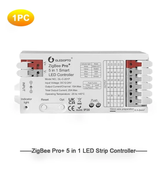 ZigBee 3.0 Pro+ LED Controller — Smart Home Hubs & Controllers, GLEDOPTO